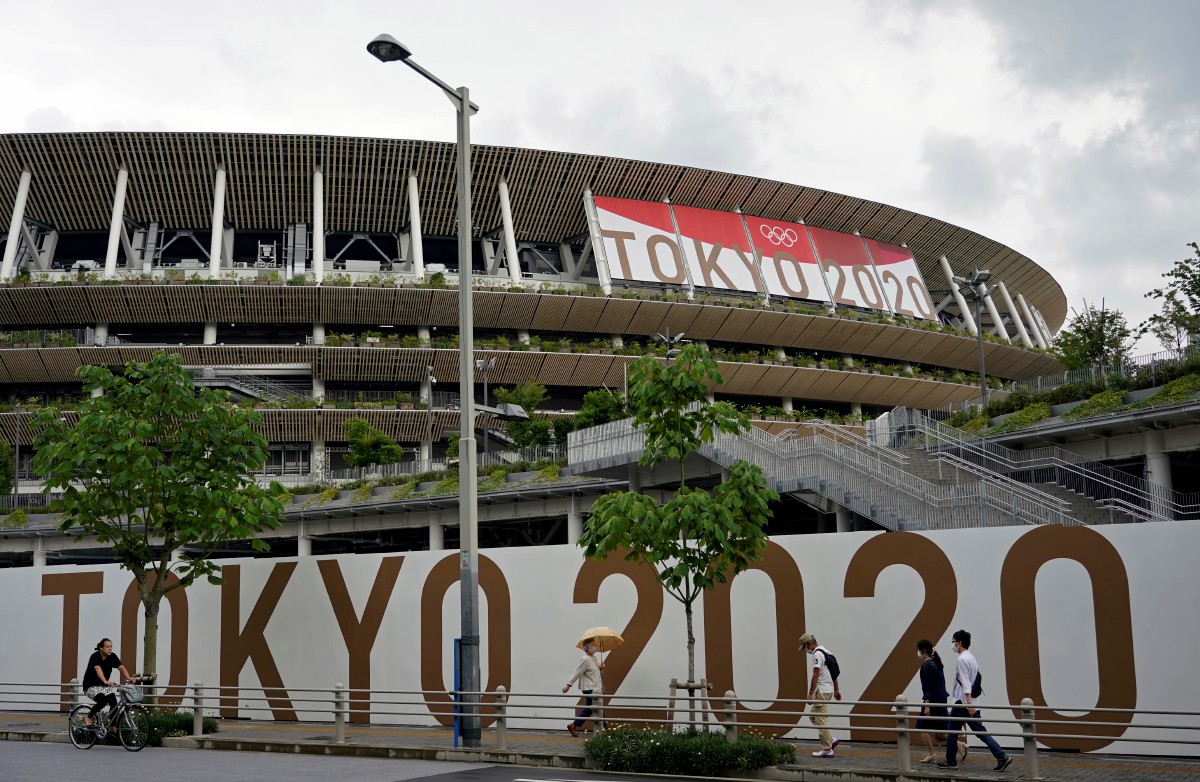 Keadaan berhampiran National Stadium dekat Tokyo. FOTO Agensi