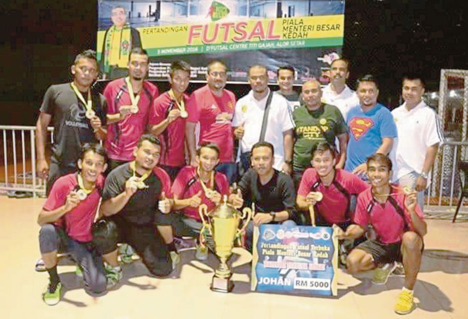 PASUKAN Parlimen Kubang Pasu menjuarai Pertandingan Futsal Terbuka Piala Menteri Besar Kedah.