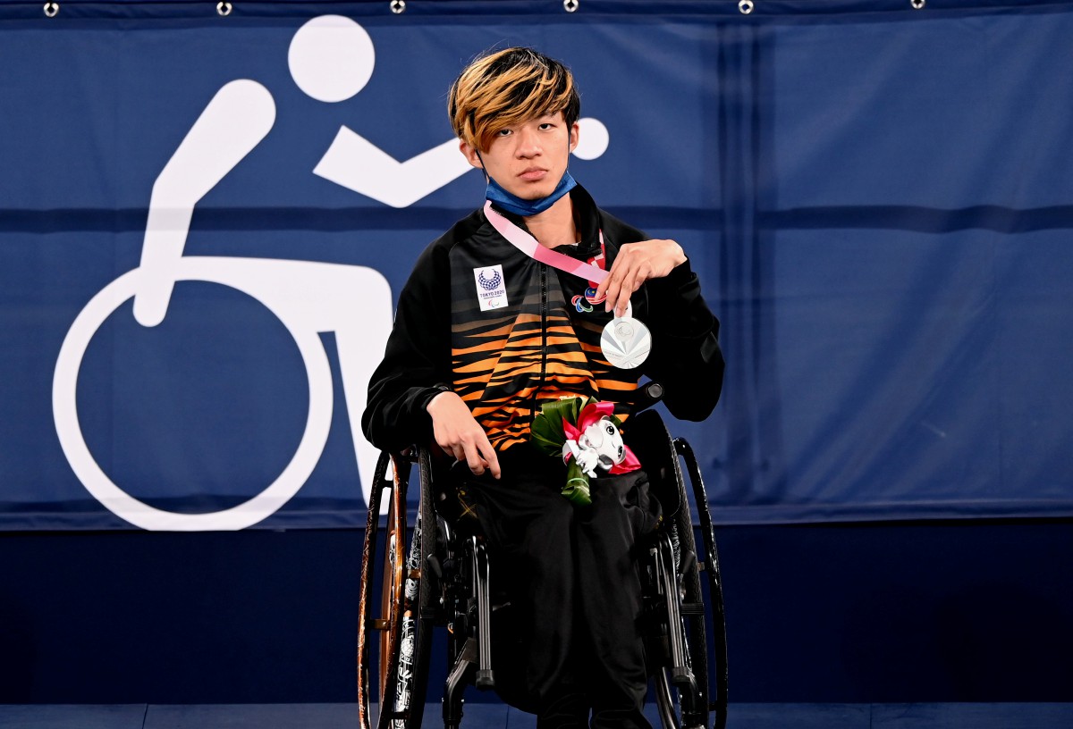 Atlet Boccia Para negara, Chew Wei Lun memenangi pingat perak kategori Individu campuran (BC1) pada kejohanan Sukan Paralimpik Tokyo. FOTO Bernama 