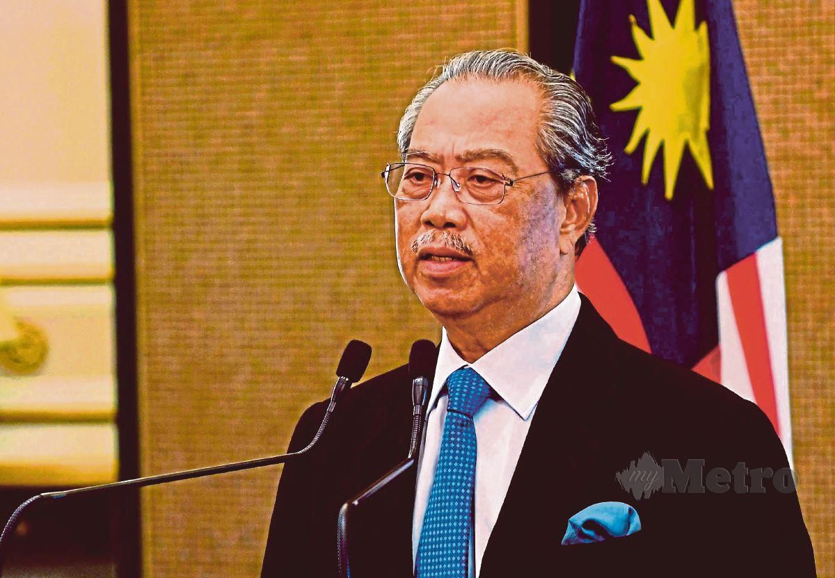 PERDANA Menteri Tan Sri Muhyiddin Yassin. FOTO Bernama 