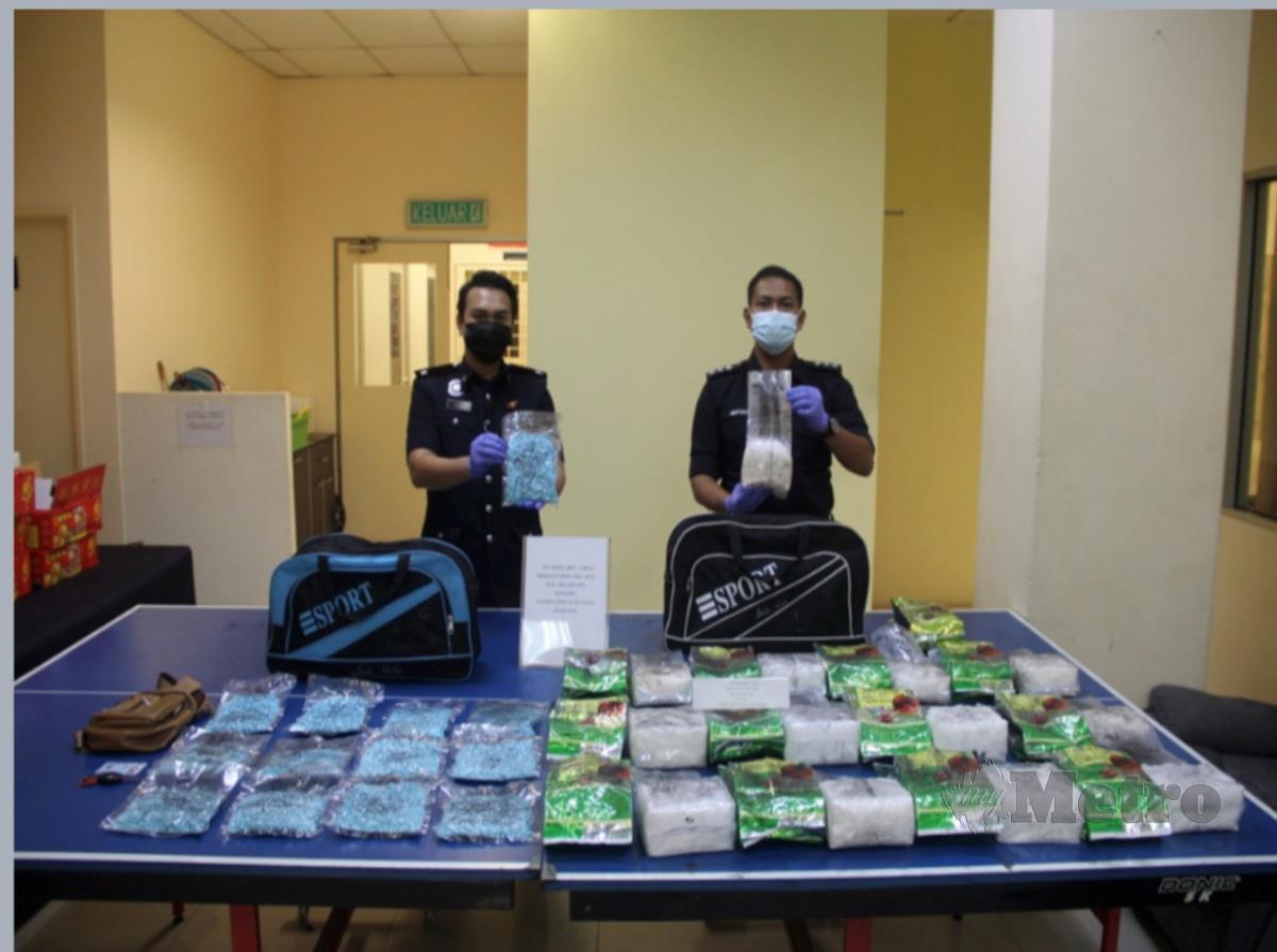 Polis Selangor merampas pelbagai jenis dadah dalam tiga serbuan di sekitar Lembah Klang pada 3 Februari lalu. FOTO Ihsan IPK Selangor