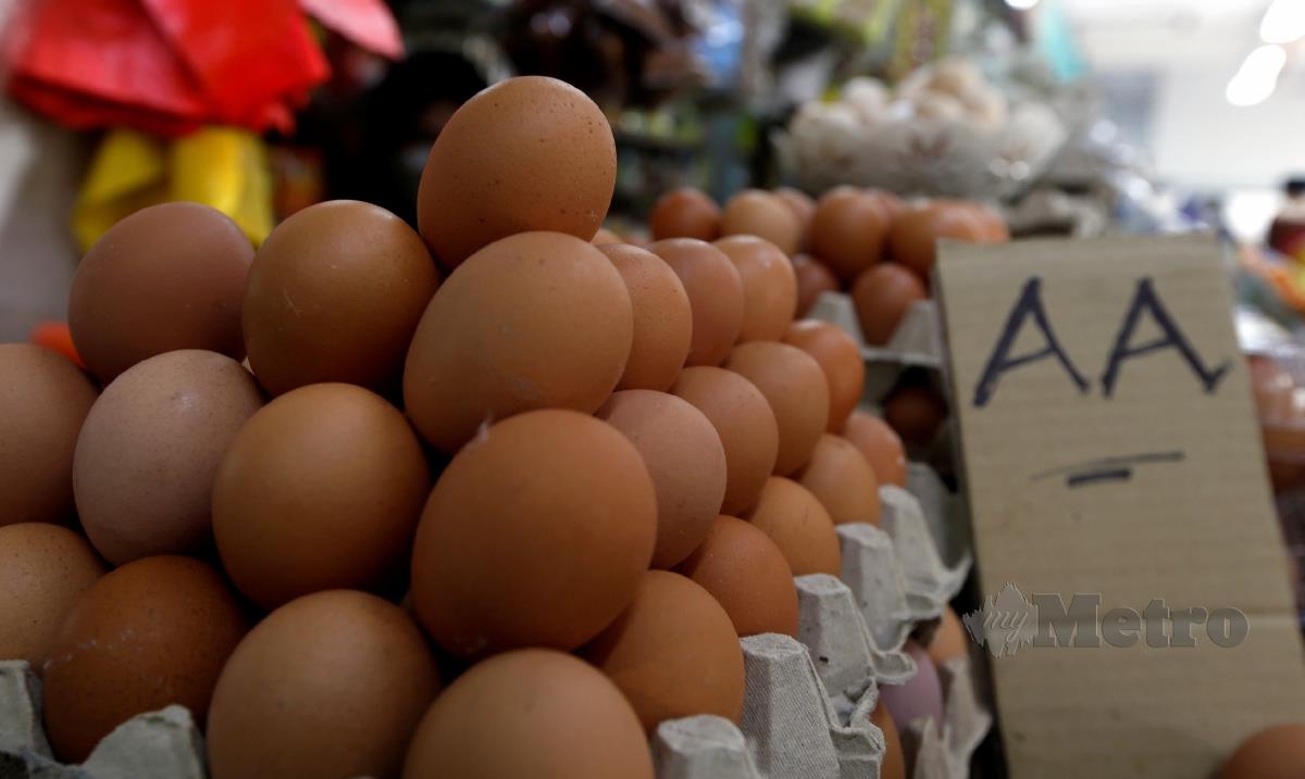 Tinjauan peniaga telur ayam di pasar Seksyen 6, Shah Alam. FOTO HAIRUL ANUAR RAHIM