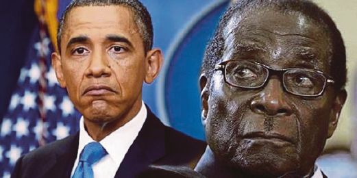 OBAMA (kiri) dan Mugabe. 