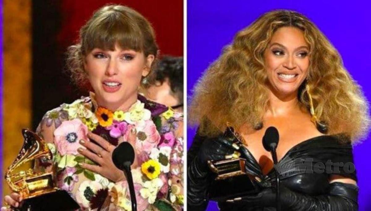 Taylor Swift menerima sejambak bunga daripada Beyonce.