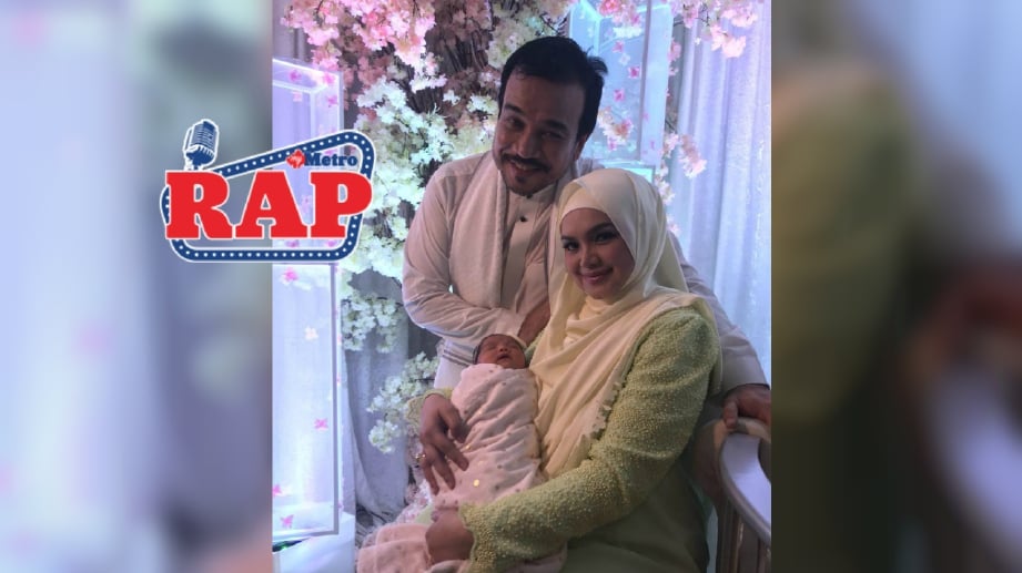 DATUK Seri Siti Nurhaliza dan Datuk Seri Khalid Mohamad Jiwa bersama puteri sulung mereka, Siti Aafiyah. FOTO Sudirman Mohd Tahir