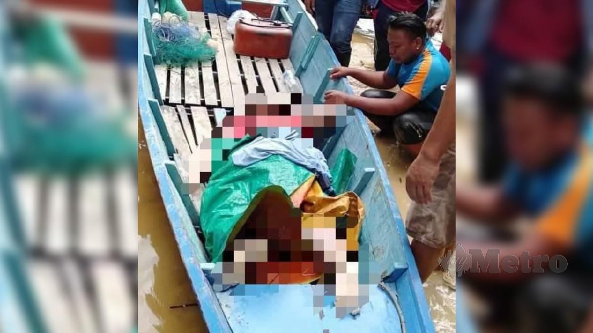 Mayat, Runyan Tempan, 38, ditemukan terapung oleh penduduk rumah panjang, pada jarak 100 meter dari pos kawalan Bomba dan Penyelamat, di kawasan hulu sungai berkenaan, kira-kira 10 pagi. FOTO Erika George