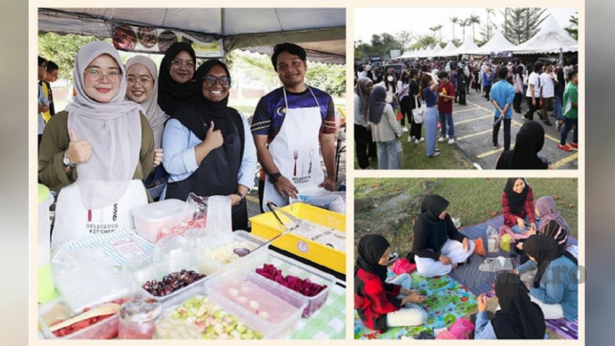 Siswa UKM mengambil peluang berniaga di bazar Ramadan untuk mengasah potensi keusahawanan. FOTO Ihsan UKM