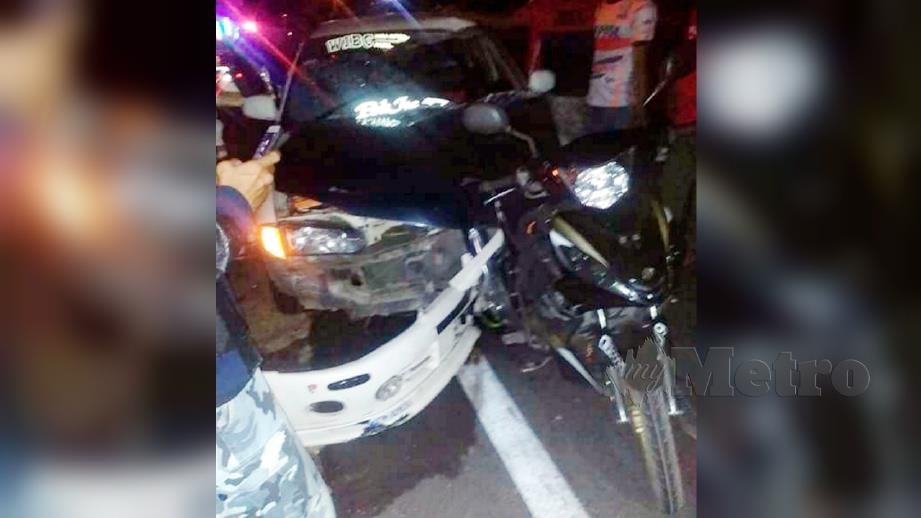 CHE Khalid Che Kub, 48,  maut selepas motosikal yang ditunggang bersama anaknya dirempuh sebuah kereta dari arah belakang di Kampung Bendang Morak. FOTO Ihsan Pembaca