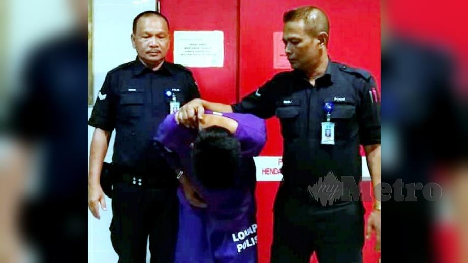TERTUDUH, Jilperi Ali, 38, dijatuh hukuman penjara tiga bulan di Mahkamah Majistret, Kuala Terengganu selepas menggunakan kekerasan terhadap isterinya. FOTO Zatul Iffah Zolkiply