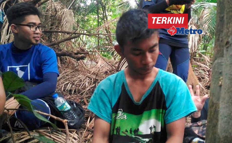 MOHD Azarul Mukhriz Abd Rahman ketika ditemui selepas hilang tujuh hari di Bukit Broga 28 Januari lalu.