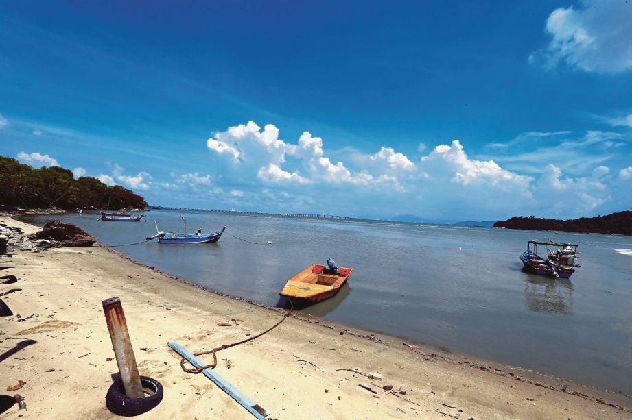 PERAIRAN pantai Pulau Pinang  mempunyai rumpai air yang cantik.