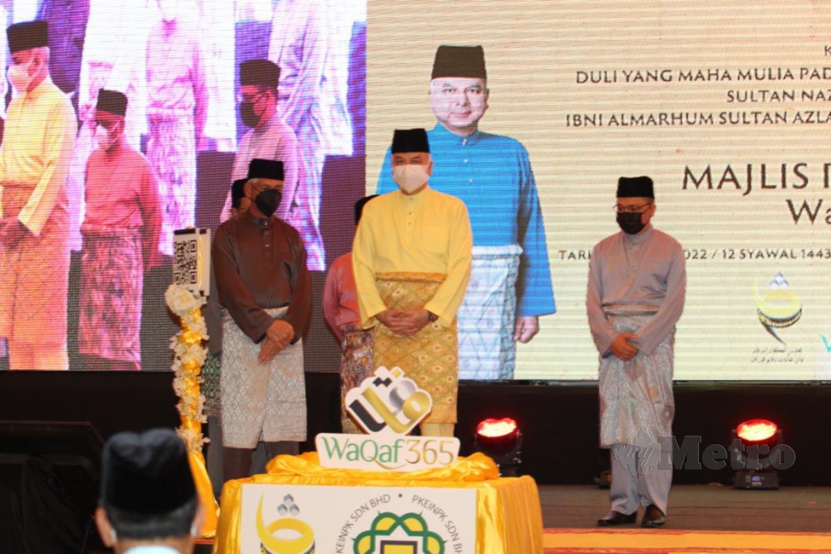 Sultan Perak, Sultan Nazrin Muizzuddin Shah berkenan berangkat melancarkan program WaQaf 365 di Hotel Impiana. FOTO BALQIS JAZIMAH ZAHARI