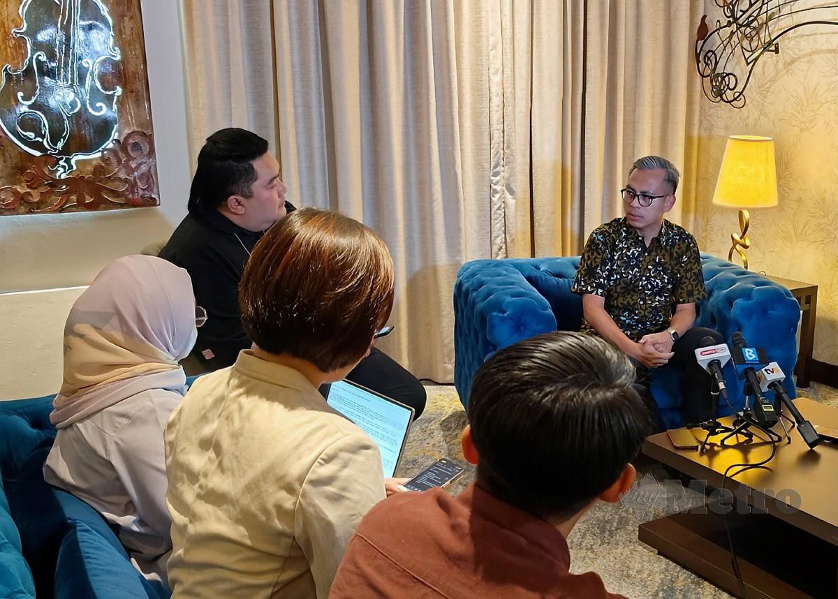 Fahmi Fadzil ketika temu ramah khas sempena sambutan Hari Wartawan Nasional (Hawana) 2024 di sini, malam tadi. FOTO BERNAMA