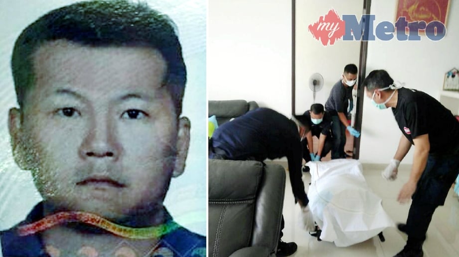 ANGGOTA polis mengangkat mayat lelaki warga Korea Selatan yang ditemui dalam bilik di sebuah rumah di Batu 2 1/2, Jalan Tuaran, Kota Kinabalu. FOTO Ihsan PDRM