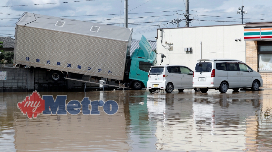 KEADAAN banjir di Kurashiki, Jepun. FOTO Reuters