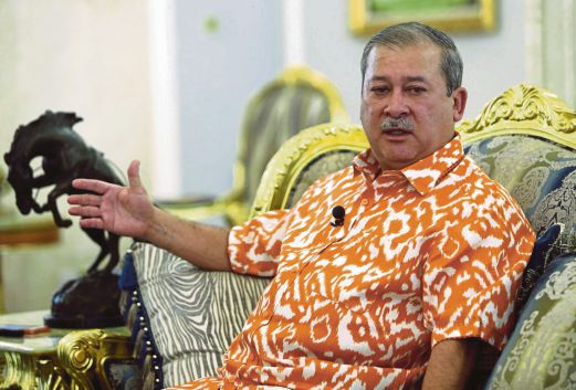 SULTAN Ibrahim dalam temu bual khas sempena Istiadat Kemahkotaan Sultan Johor  di Istana Bukit Serene, Johor Bahru. 