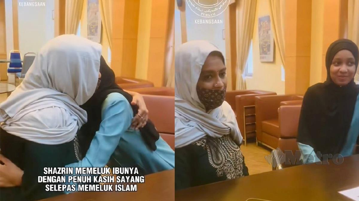 Nur Shazrin Aisyah bersama ibunya di Ibu Pejabat Perkim Kebangsaan, Kuala Lumpur. FOTO Ihsan Perkim