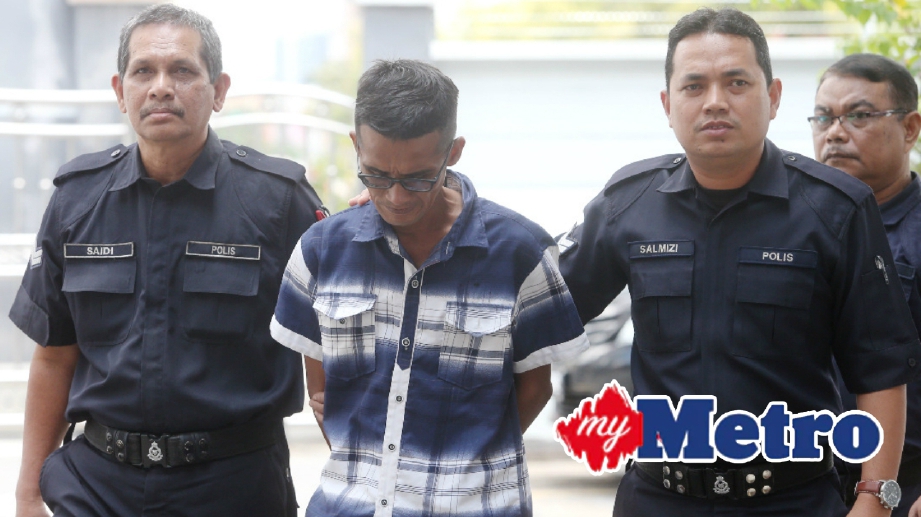 AZIZ dipenjara 16 tahun dan lapan sebatan selepas didapati bersalah terhadap dua tuduhan merogol pekerjanya di Mahkamah Sesyen Kota Bharu, hari ini. FOTO Zaman Huri Isa