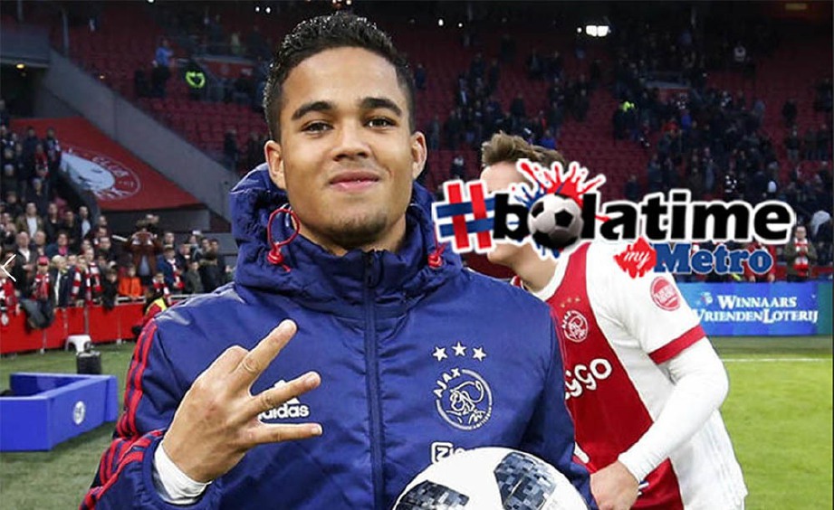 BEKAS pemain sayap Ajax Amsterdam, Justin Kluivert akan sertai AS Roma. FOTO Agensi