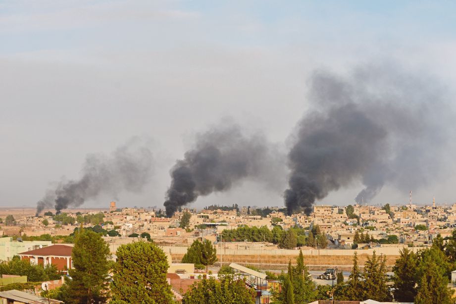 ASAP dilihat dari serangan di bandar sempadan Syria di Ras al-Ain. FOTO Reuters