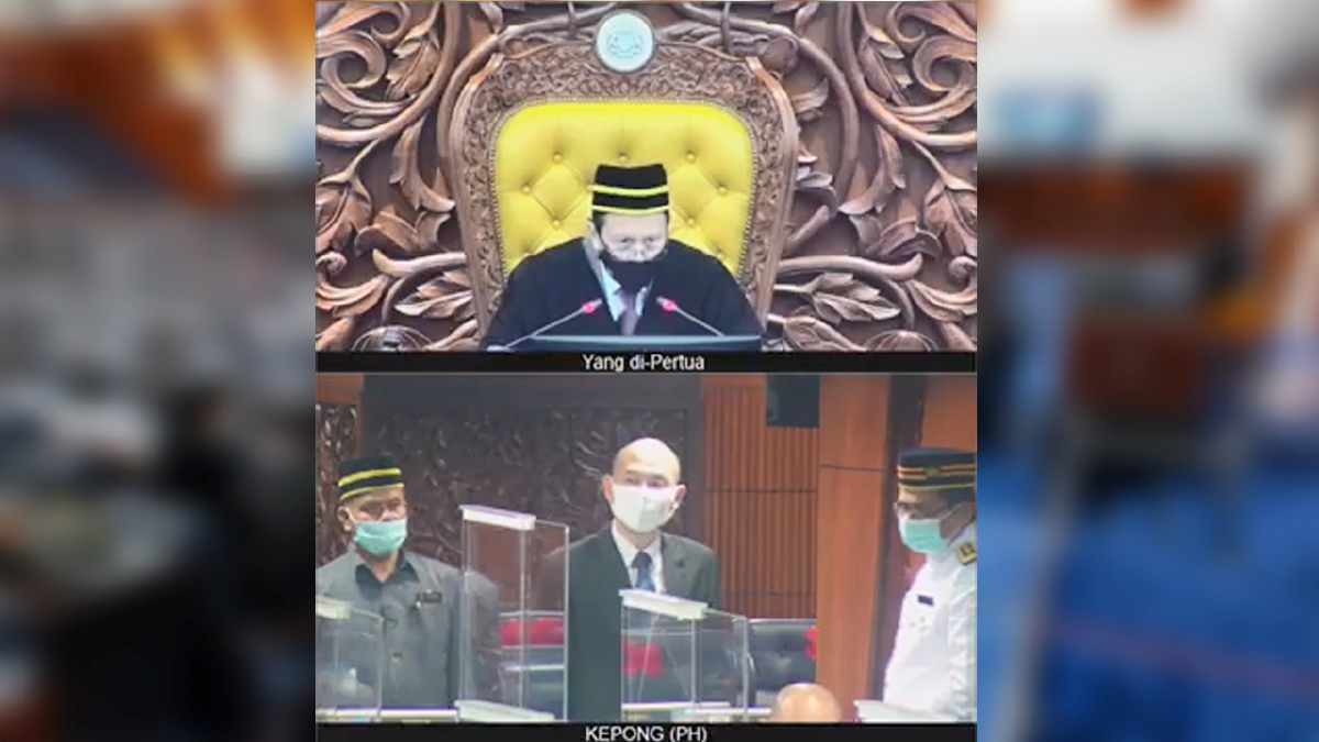 Tangkap layar kekecohan ditimbulkan Lim di Dewan Rakyat, hari ini.