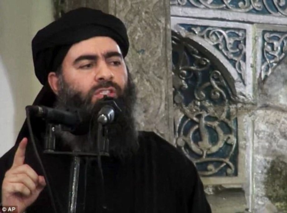 ABU Bakr al-Baghdadi, ketua Daish.  - Agensi 