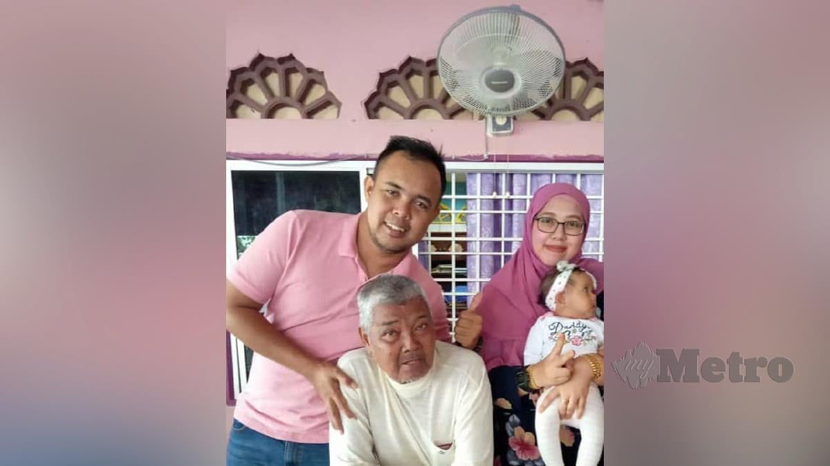 GAMBAR kenangan Siti Solehah bersama suami, Muhammad Zawahir Abd Rahim  dan  bapanya, Abd Hamid. FOTO ihsan Siti Solehah Abd Hamid