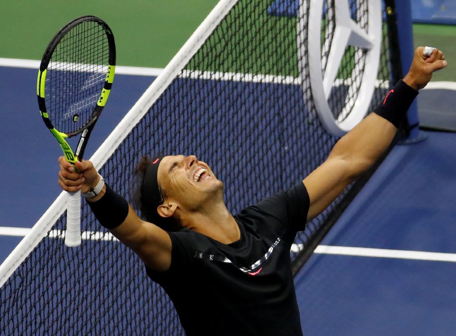 KEMENANGAN Terbuka AS kukuhkan kedudukan Nadal selaku pemain no.1 ATP. 