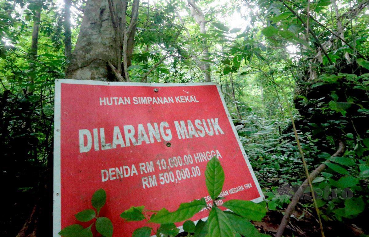PAPAN tanda Hutan Simpan Kekal Gunung Raya, Langkawi. FOTO Eizairi Shamsudin