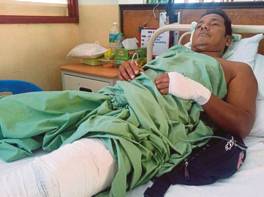 ZAROMAN mendapat rawatan di Hospital Sultanah Nur Zahirah, Kuala Terengganu.