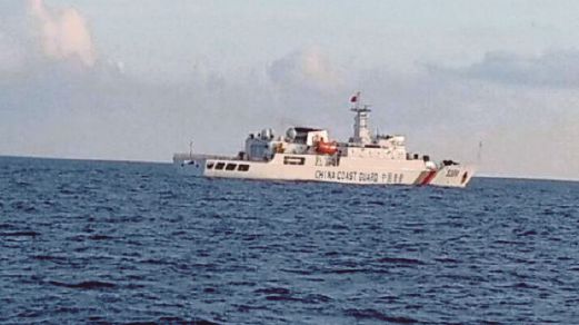SEBUAH kapal peronda pantai China yang dirakam berhampiran kepulauan Natuna.