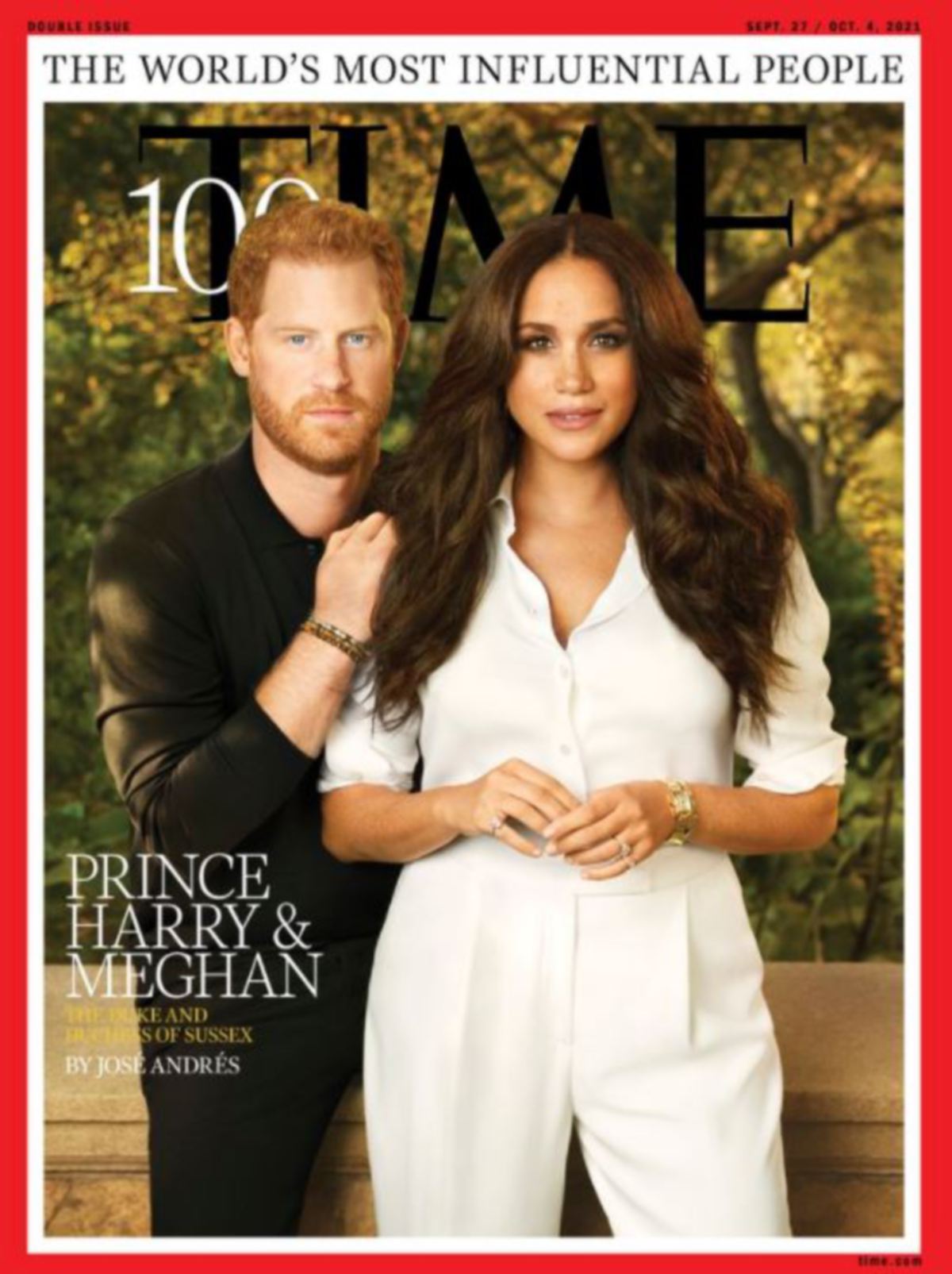 PUTERA Harry dan Meghan dipilih antara penghias muka depan majalah Time untuk edisi berkenaan. FOTO Time Magazine