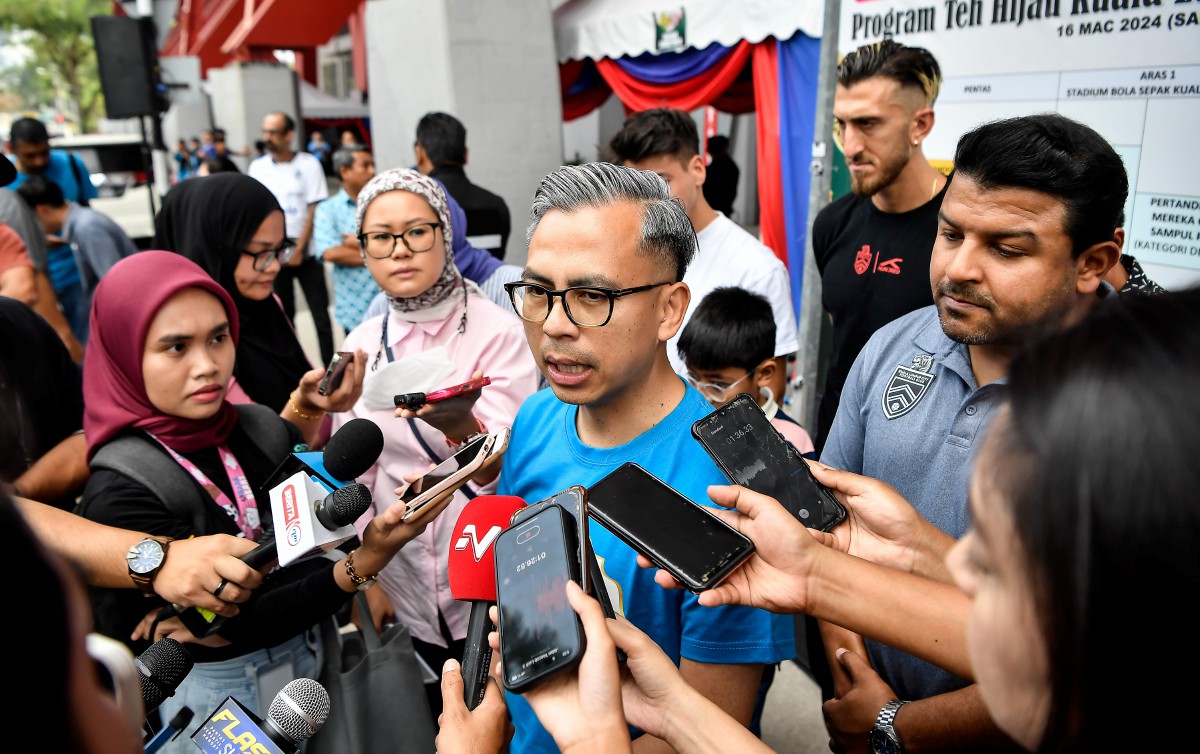 FAHMI ketika ditemui media di Stadium Bola Sepak Kuala Lumpur hari ini.