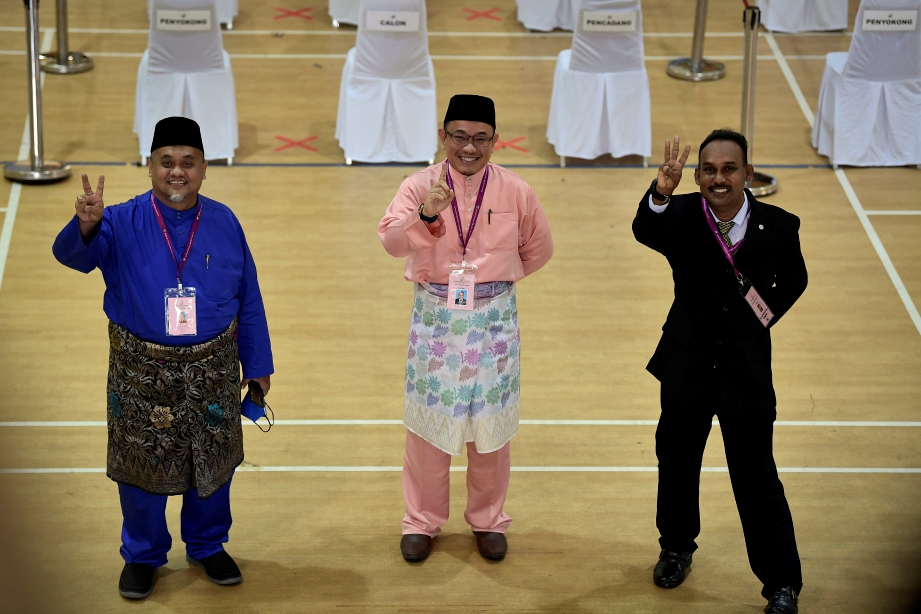 Mohd Zaidi (kiri), Amir Khusyairi (tengah) dan Sentharasekaran (gambar arkib). FOTO Bernama 