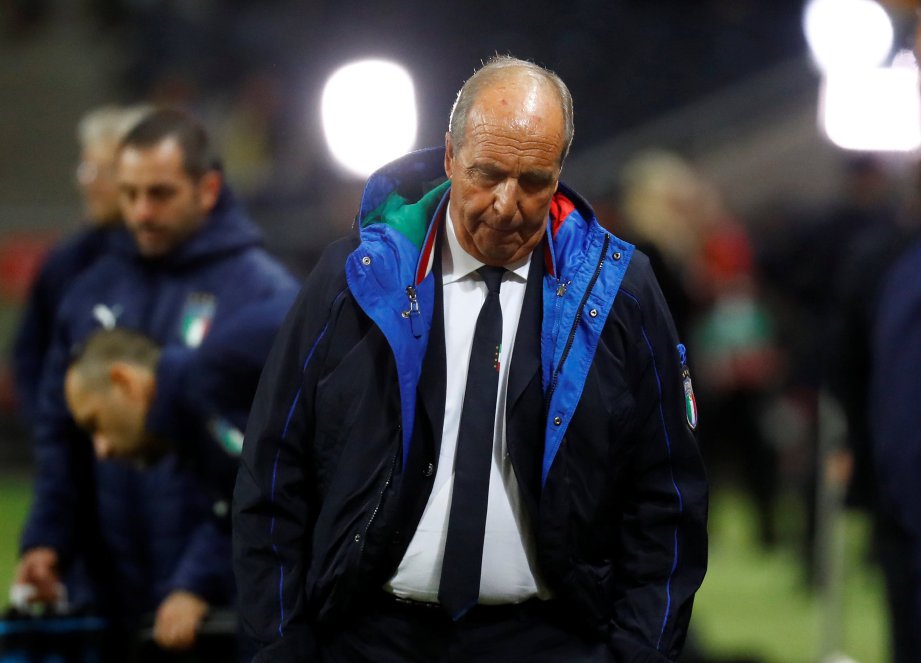 VENTURA tidak mahu lepas jawatan walaupun gagal bawa Itali ke Piala Dunia 2018. 