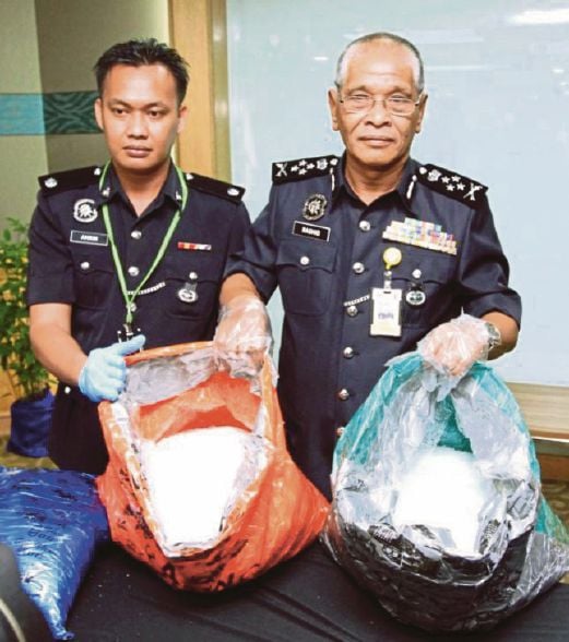  POLIS rampas 23kg syabu cuba diseludup ke Malaysia.