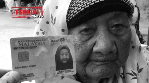 ARWAH dianggap wanita tertua kedua di Asia selepas Misao Okawa dari Jepun yang berusia 116 tahun. FOTO Norizuan Shamsuddin