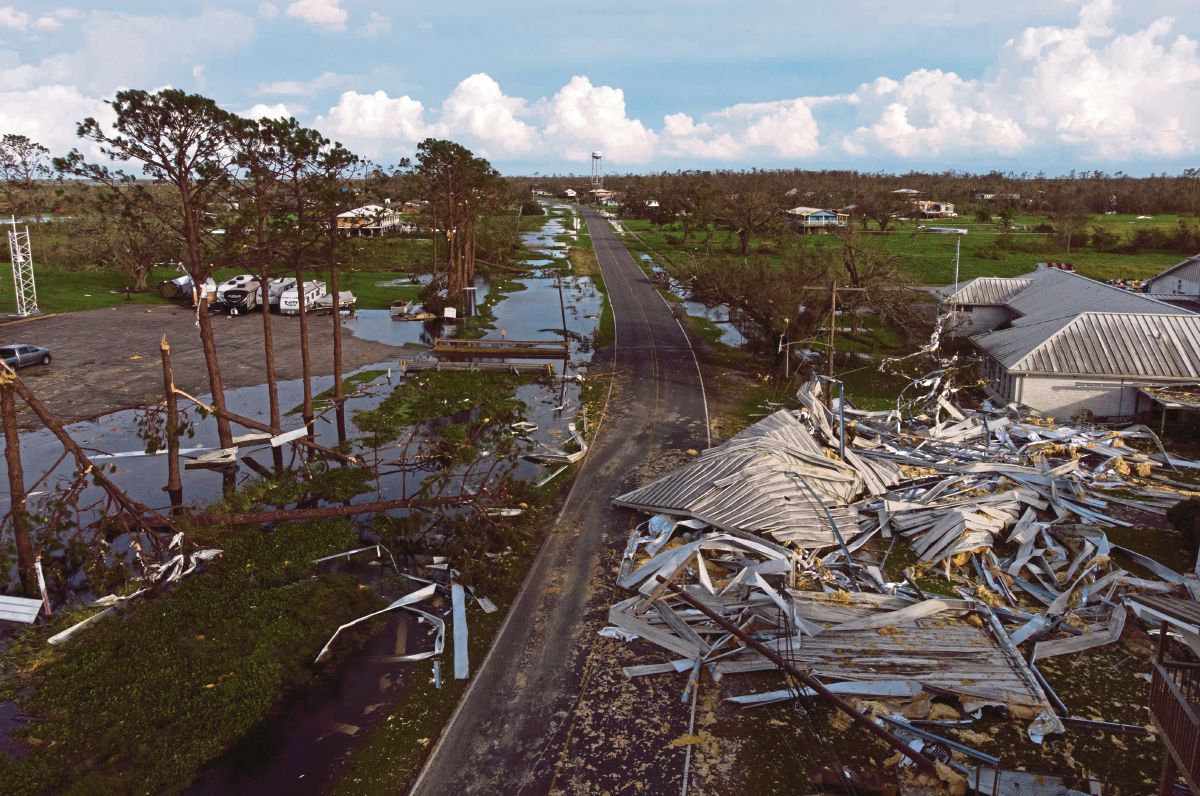 KESAN kerosakan akibat Taufan Ida di Pointe-Aux-Chenes dekat Montegut, Louisiana. FOTO AFP 
