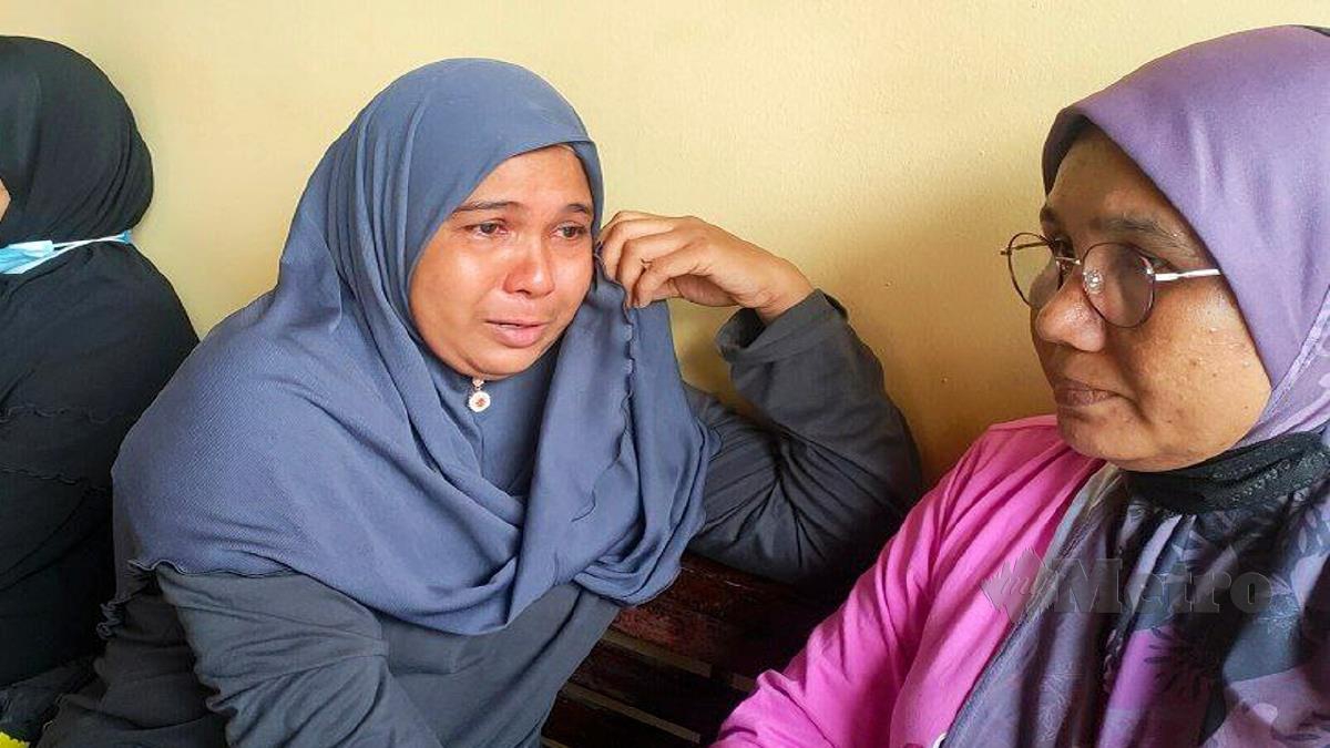SAFINAH (kiri) ketika ditemui di Hospital Sultan Abdul Halim. FOTO Zuliaty Zulkiffli