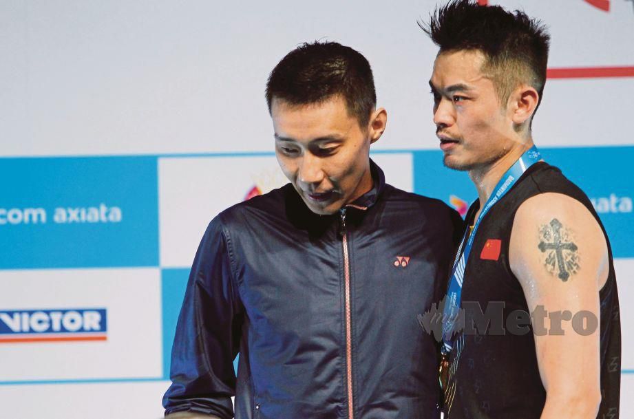 Chong Wei (kiri) bersama Lin Dan mungkin berkerja sama selepas masing-masing bersara. FOTO File NSTP