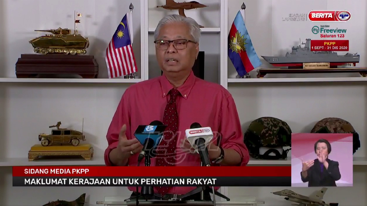PETIKAN siaran sidang media Ismail Sabri menerusi Facebook Kementerian Pertahanan Malaysia