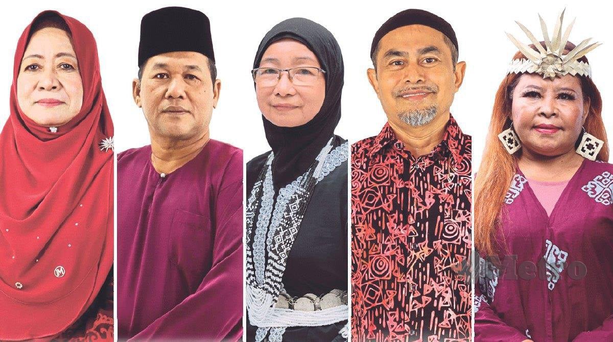 (DARI kiri) Azizah, Halidan, Jelitah @ Julitah, Kamarul Faizy dan Maznah