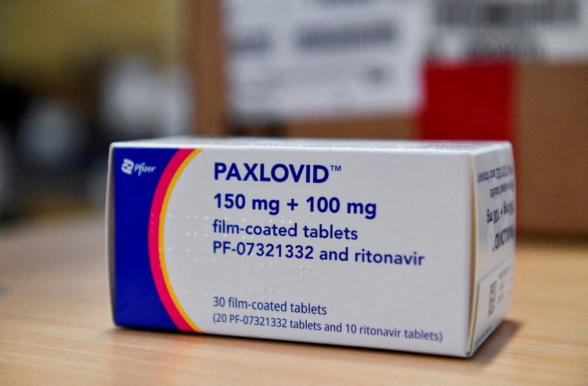 Paxlovid keluaran Pfizer. FOTO Reuters.