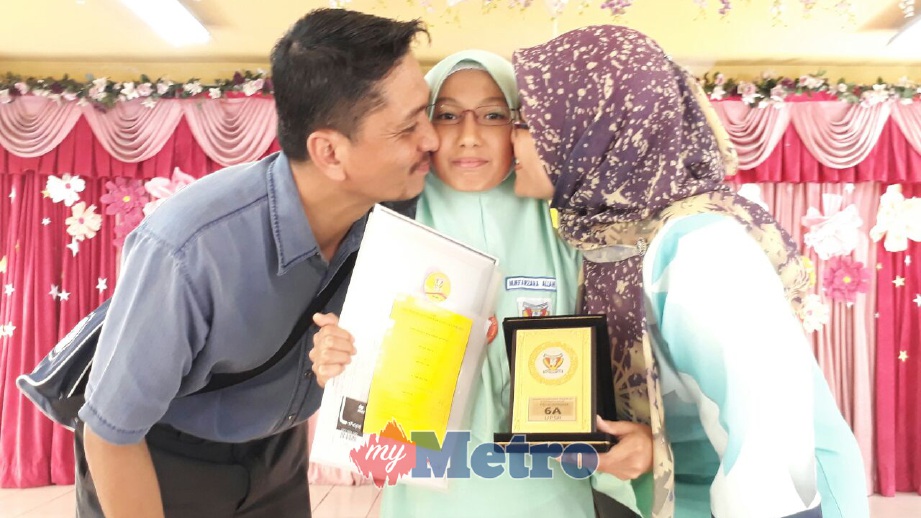 NURFARZANA Aliah turut dinobatkan murid terbaik Ujian Pencapaian Sekolah Rendah Agama (UPSRA) bagi Wilayah Persekutuan. FOTO Saiful Iskandar