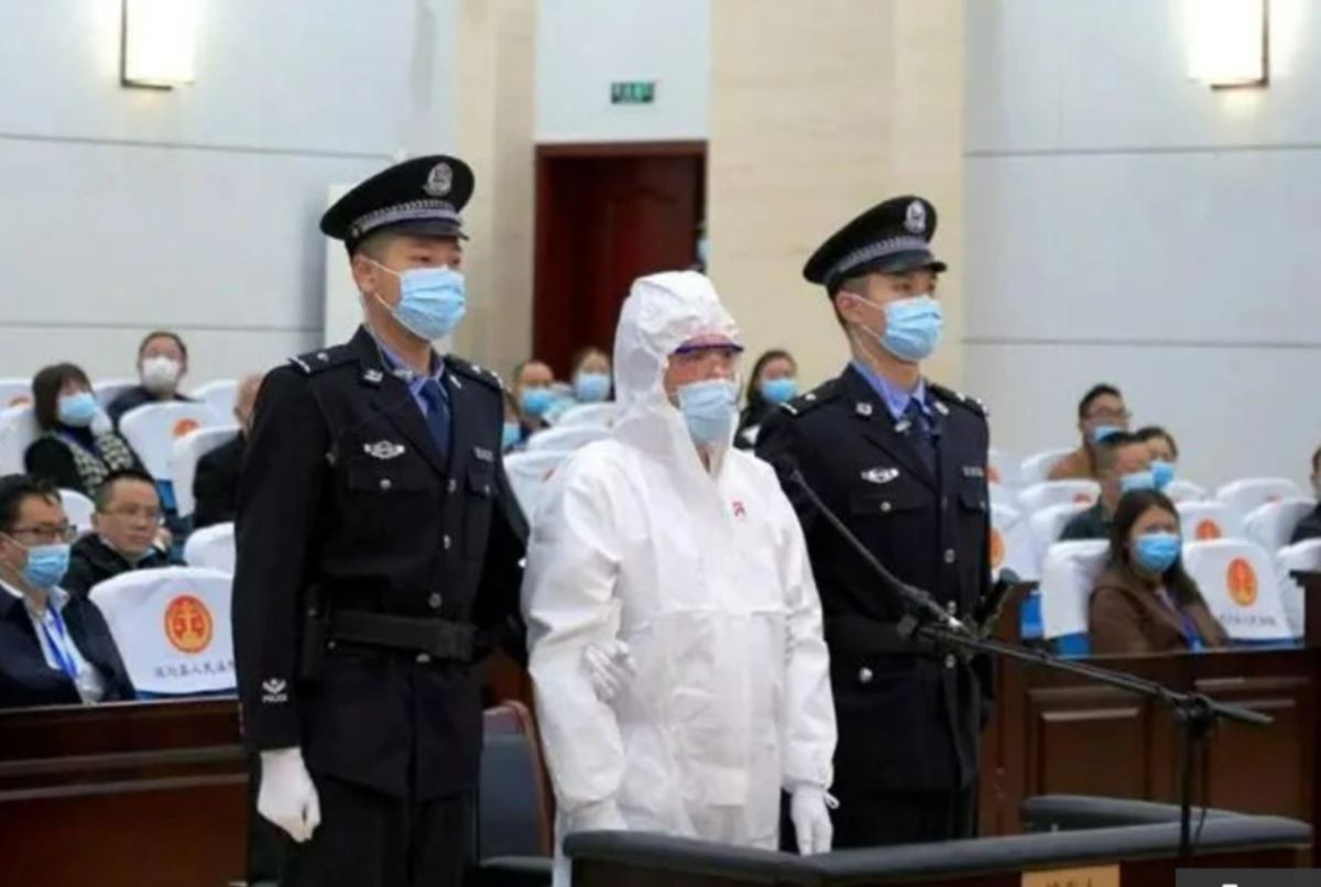 Tang Lu dihukum mati pada awal pagi Sabtu. FOTO China Central Television.
