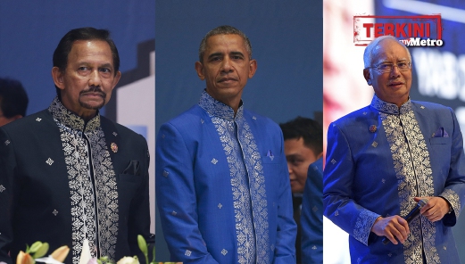ANTARA pemimpin negara yang mengayakan pakaian songket hasil rekaan Datuk Radzuan Radziwill. FOTO Agensi