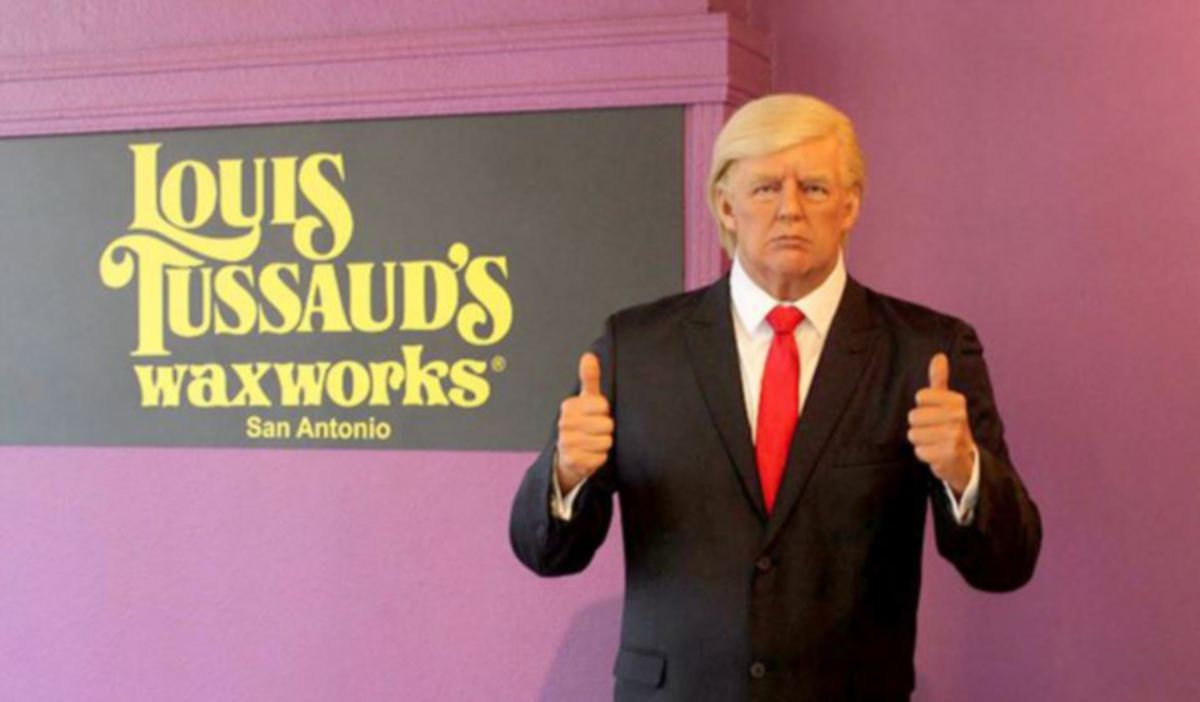 PATUNG lilin Donald Trump yang dipamerkan di Louis Tussaud’s Waxworks di San Antonio, Texas.