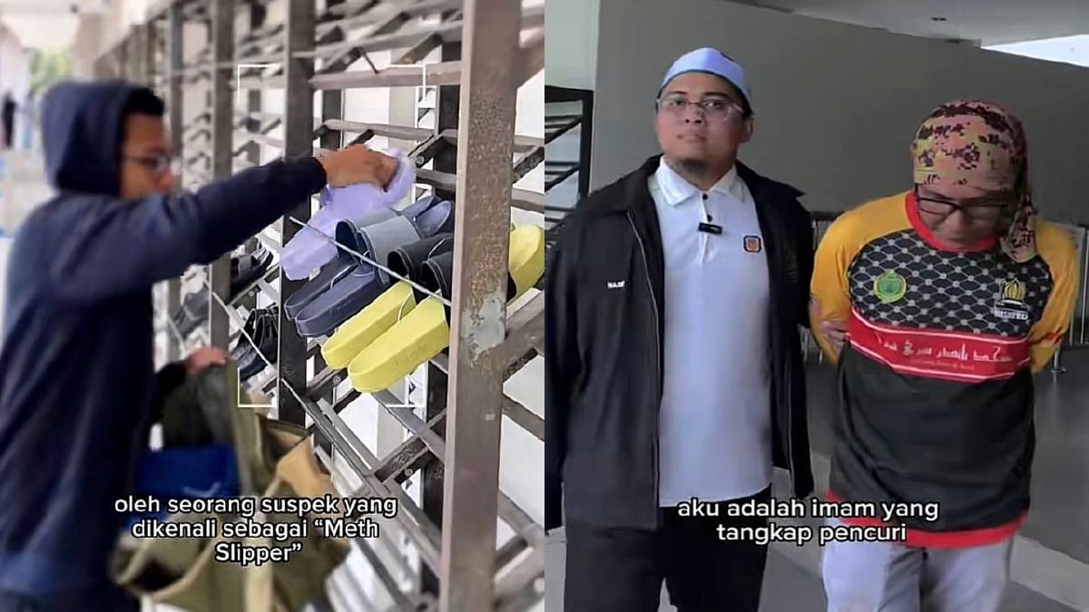 TANGKAP layar video parodi Masjid Bandar Seri Putra, Bangi yang tular di TikTok. 