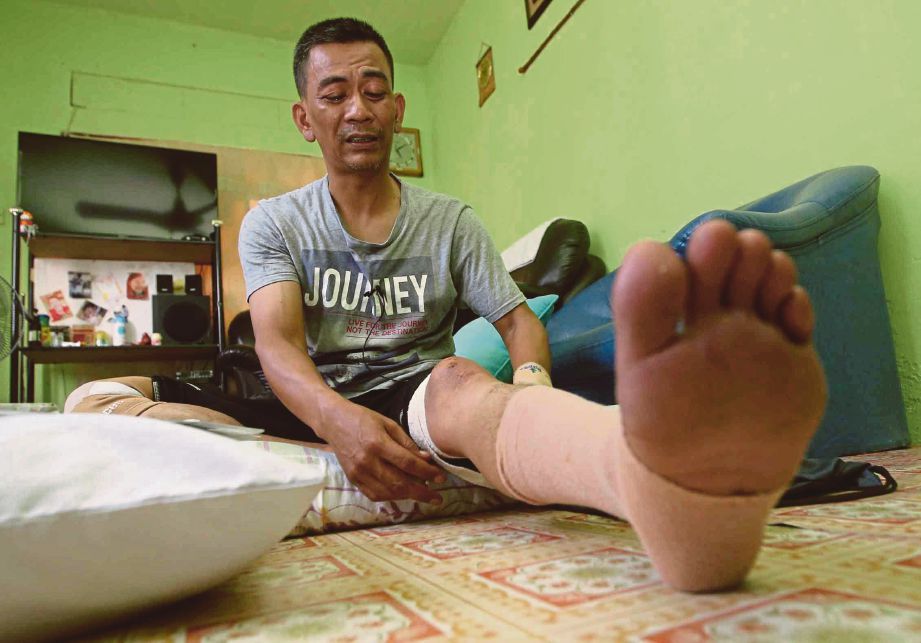 MOHD Saiful  yang kemalangan motosikal dan kecederaan lutut memohon rayuan perumahan DBKL.