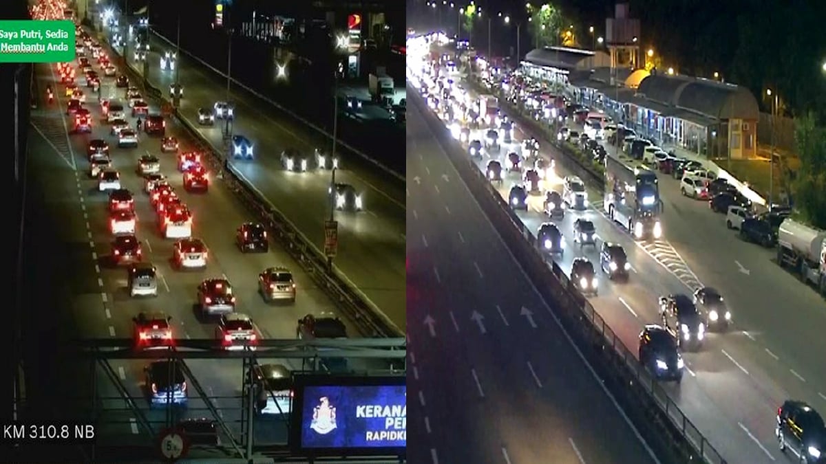 KEADAAN trafik menghala Kuala Lumpur. FOTO Twitter Plus, LLM.